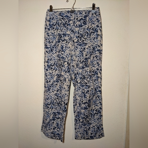 J Jill linen blend ankle pants abstract print - Picture 2 of 9